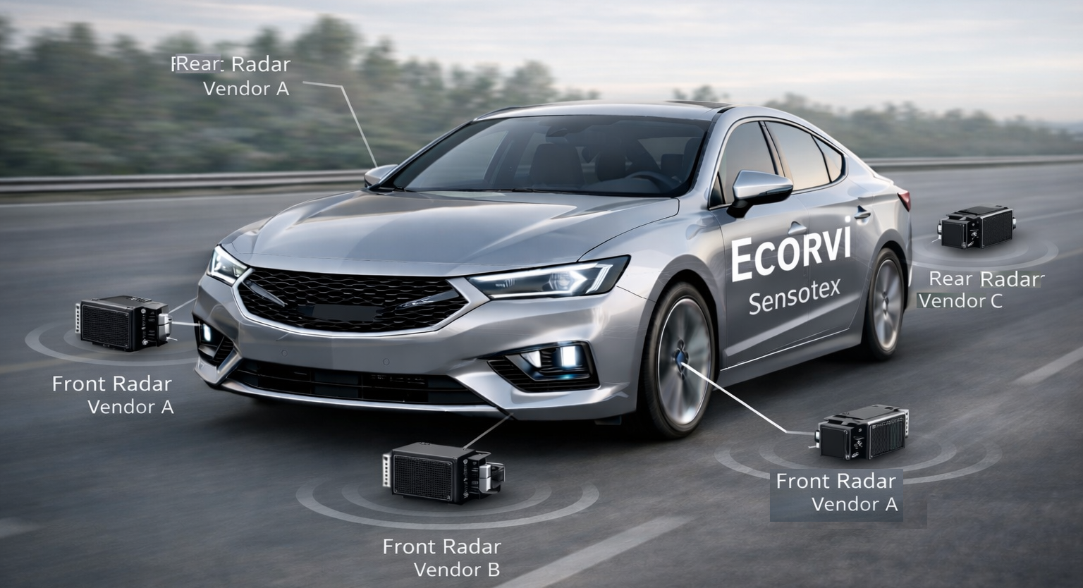 Radar sensor integrated with vehicle system